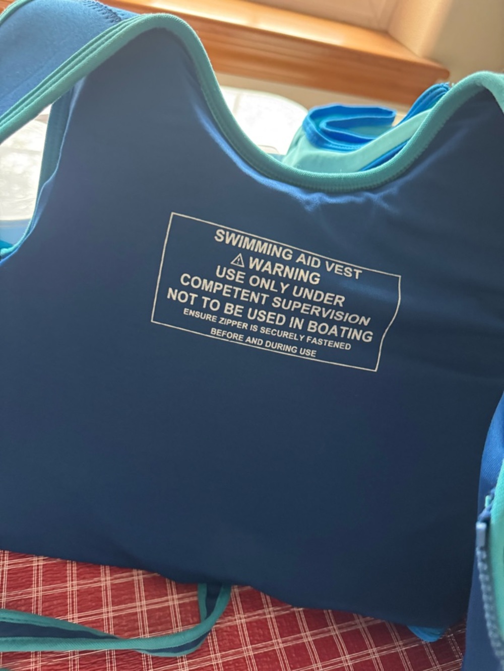 Speedo & swim school brand Kids Blue and Aqua Neoprene Swim Vest Set of 2 UPF 50 - Picture 4 of 6